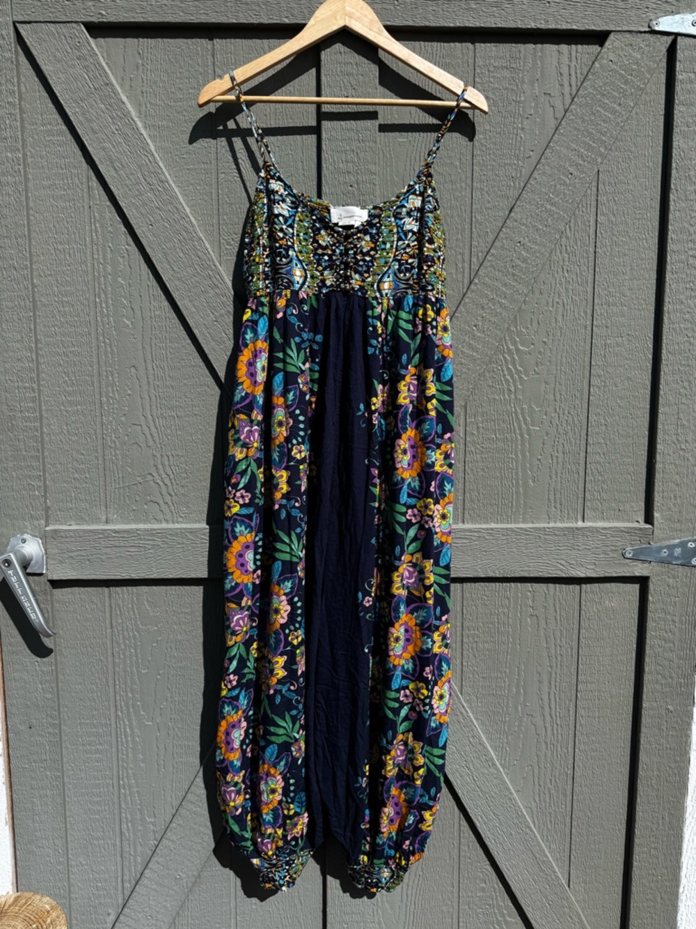 Anthropologie boho floral jumpsuit size S
